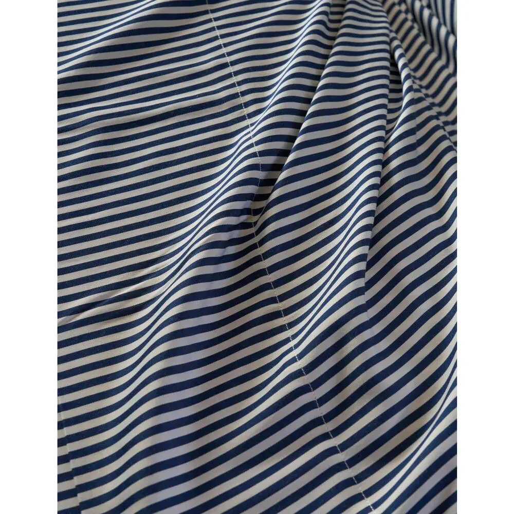 Cozy Earth Bamboo Duvet Cover + Standard Sham Classic Stripe Pacific Queen NWOT